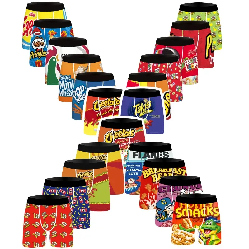 3-Pack Fashionable Men's Boxer Shorts, Comfortable, Soft, Fashionable, Printed, Casual and Versatile Men's Underwear 3256813065858825