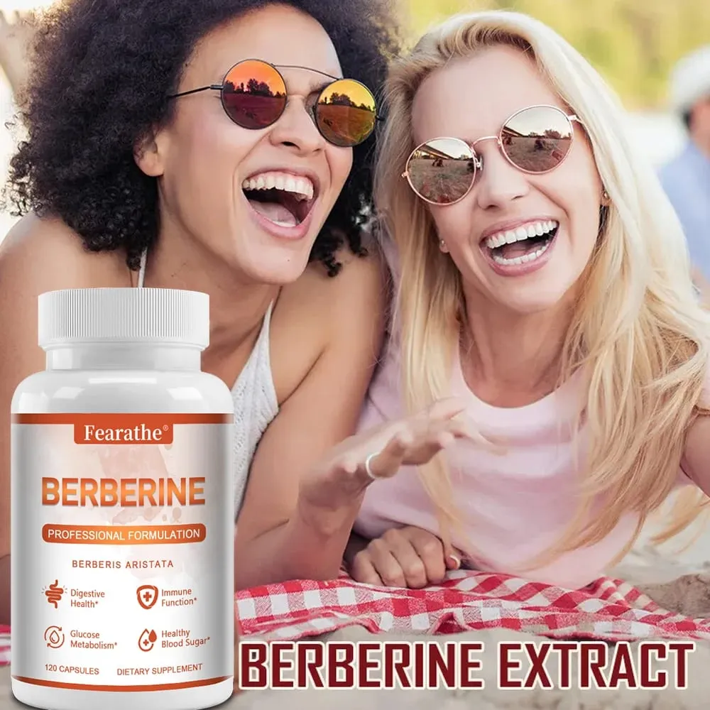 Premium Berberine - Understøtter immunsystemets vægtkontrol Fordøjelsessundhed og GI-funktion Supplement 120 kapsler — image 4