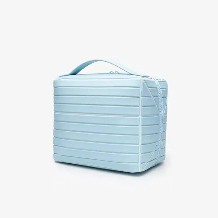 Borsa da viaggio pieghevole per trucchi Borsa da toilette grande impermeabile da appendere Organizzatore cosmetico con scomparti antigoccia per uso del trucco — image 11