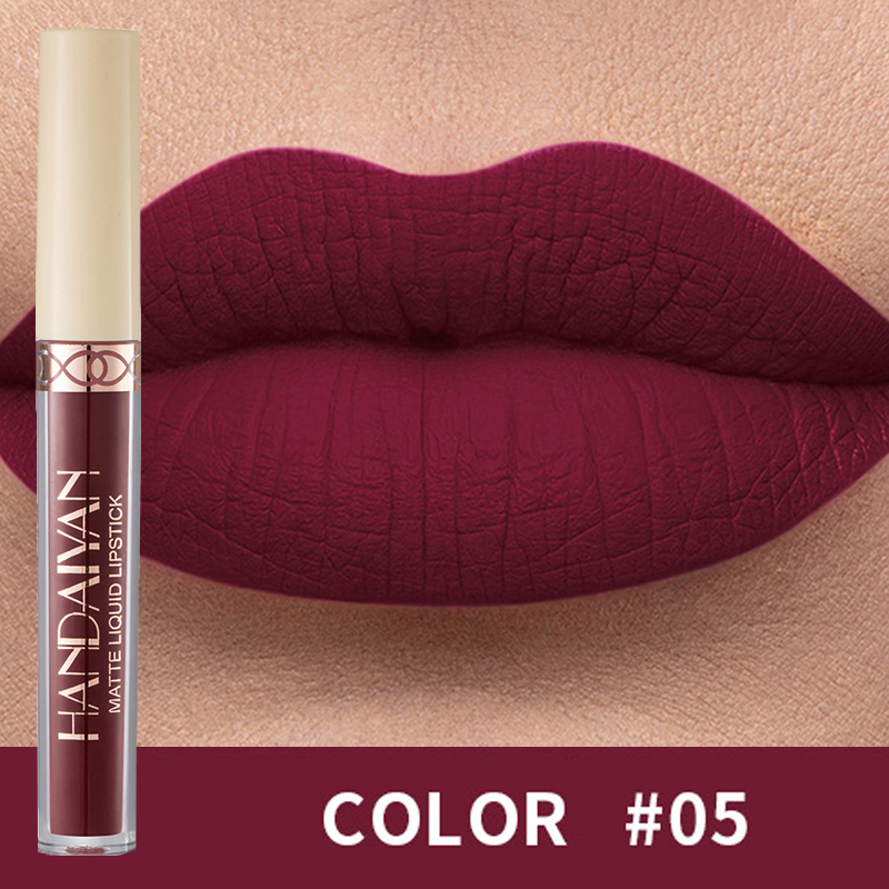 Rossetto liquido opaco nudo impermeabile Tazza antiaderente Tinta per labbra Trucco Rosso opaco Lucidalabbra Cosmetici Rossetti a lunga durata Trucco — image 7