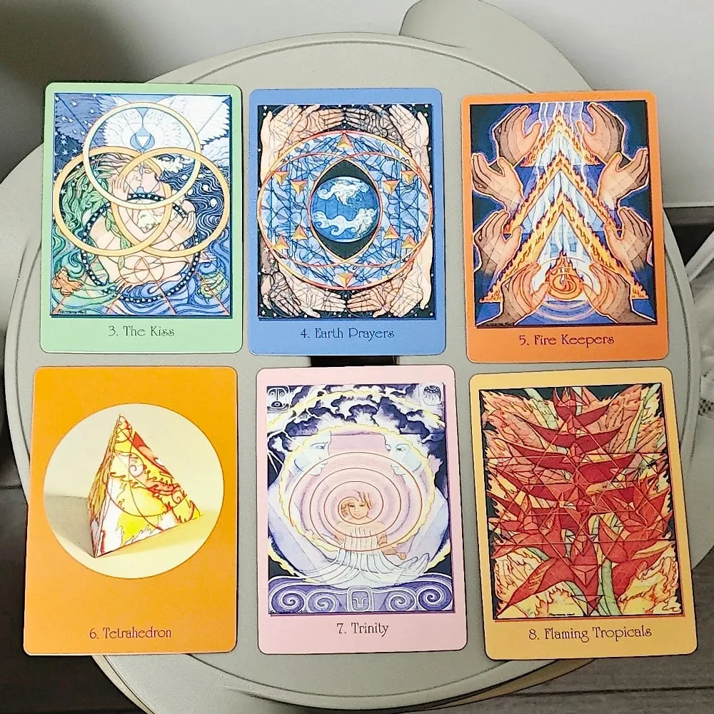 Sacred Geometry Cards for The Visionary Path 10.4*7.3cm - 64 Pcs Oracle Cards Integrating Math Science and Spirituality — image 3