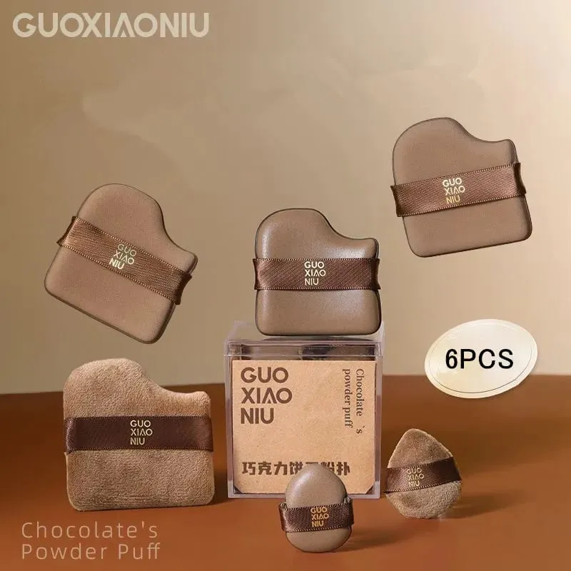Guoxiaoniu 6PCS แต่งหน้าเครื่องปั่นพัฟ Air Cushion Foundation ฟองน้ำแป้งพัฟเครื่องสำอาง Applicator เครื่องมือขายส่ง — image 1