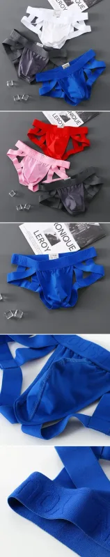 1 PCS New Men Sexy Low Rise Panties G-strings Thong Jock Strap Underwear Briefs Convex Pouch Underpants Gays Clothes Lingerie — image 10