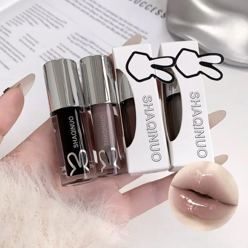 NOWY Woda Szkliwione Lustro Błyszczyk Makijaż Kryształowy Nude Galaretki Nawilżający Lip Glaze Długotrwały Czarny Płynny Szminka Kosmetyki — image 6