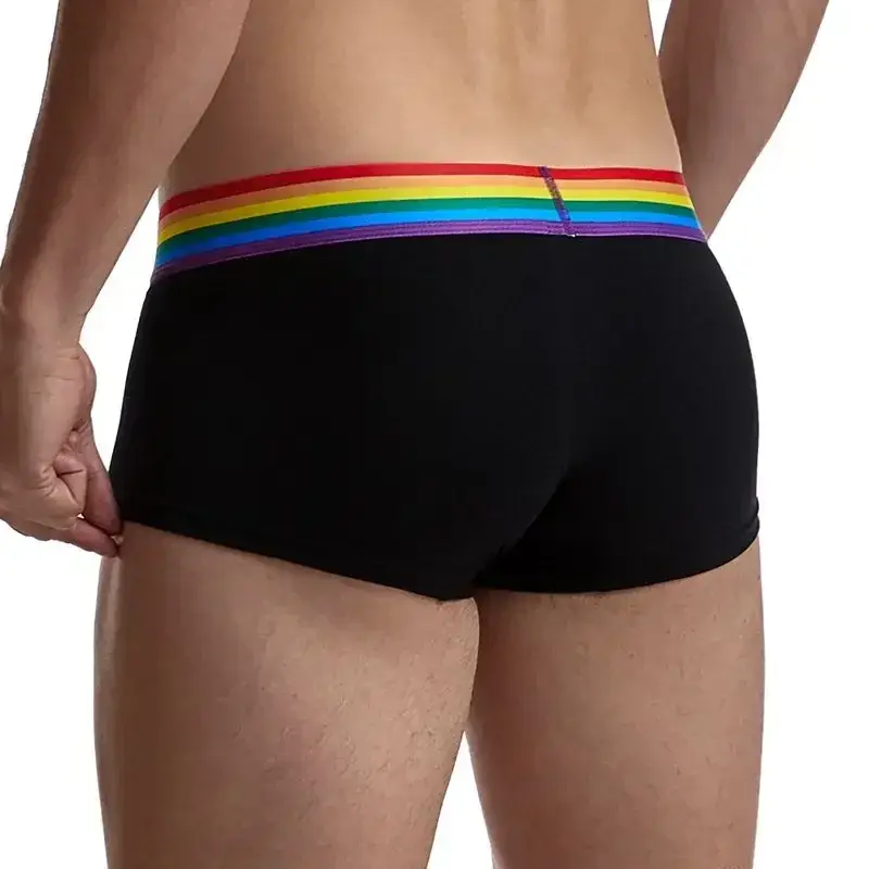 Rainbow Belt Man Underpants Boxershorts Cotton Men Boxers Male Breathable Underwear Men’s Panties Soft Boxer Briefs Balck White — image 9