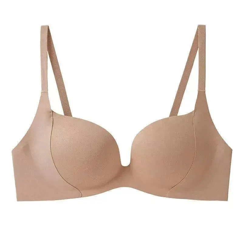 เซ็กซี่ Rhinestone Push Up Bra สำหรับผู้หญิงที่มีสายรัดไหล่ปรับได้ไม่มีรอยต่อ Anti-sagging ชุดชั้นใน