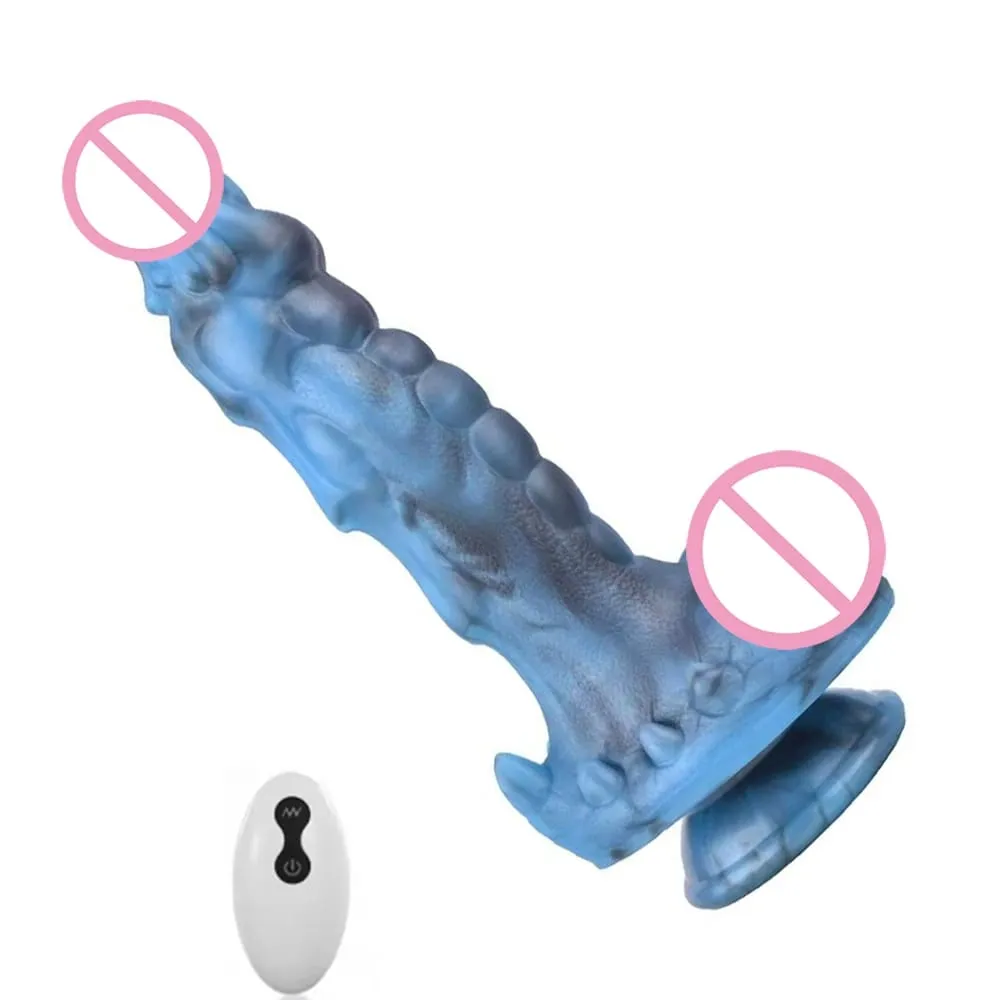 Big Fantasy Monster Dildo Vibrátor Dálkové ovládání Natahování Topení Obrovská dračí anální zástrčka Stimulátor klitorisu Sexuální hračky pro ženy — image 1