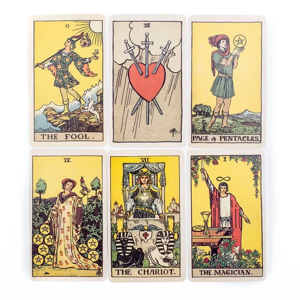 Permainan Papan Tarot Klasik Untuk Pemula 78Pcs Kad Oracle 10.4x6.1sm dengan Buku Panduan dan Ilustrasi Cantik — image 3