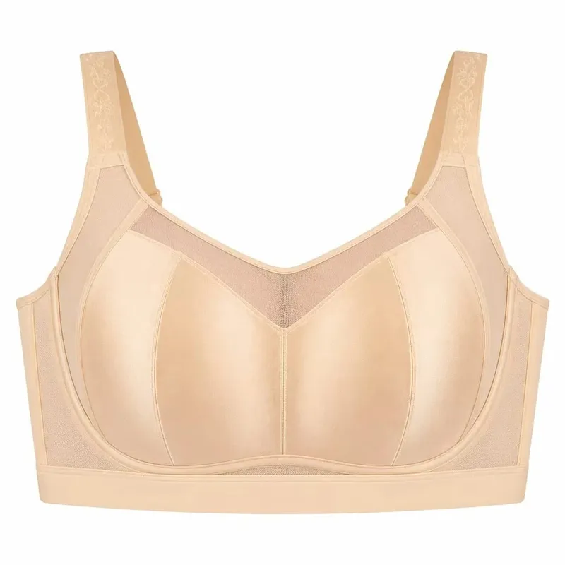 Sutiã minimizador feminino plus size, ultrafino, cobertura total, suporte lateral reunido, sutiã anti-flacidez para busto grande