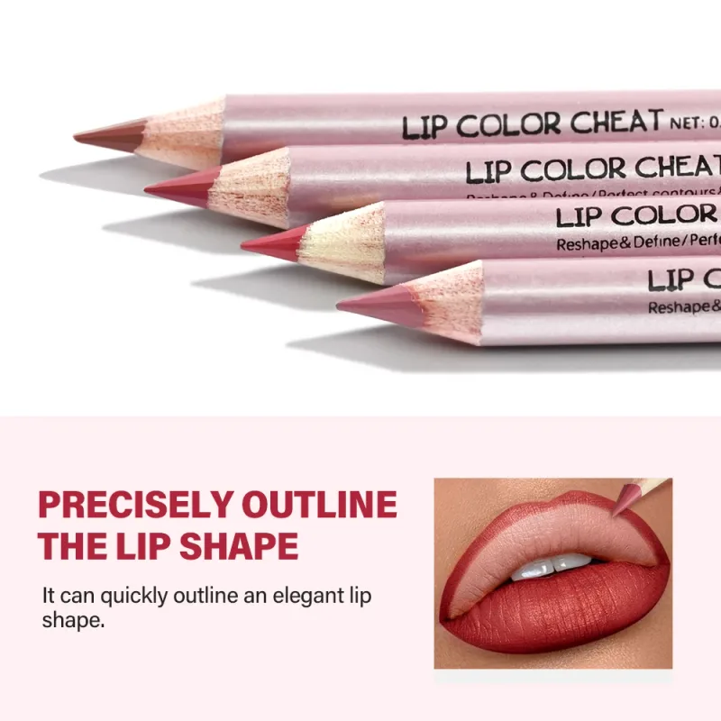 Schlanker Lipliner-Stift, nackt, matt, hohe Farbe, definiert sexy Lippen, präzise, wasserfest, langlebig, Geschenke für Freundin, Lipliner-Stift — image 7