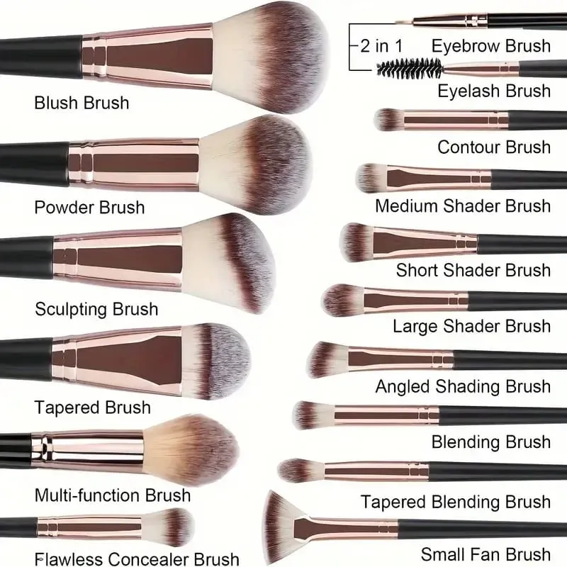 Profesionální 3-20ks štětců na make-up Sada štětců na make-up na oční stíny Štětec pro míchání tvářenek Kabuki Soft Fluffy Women Beauty Tool