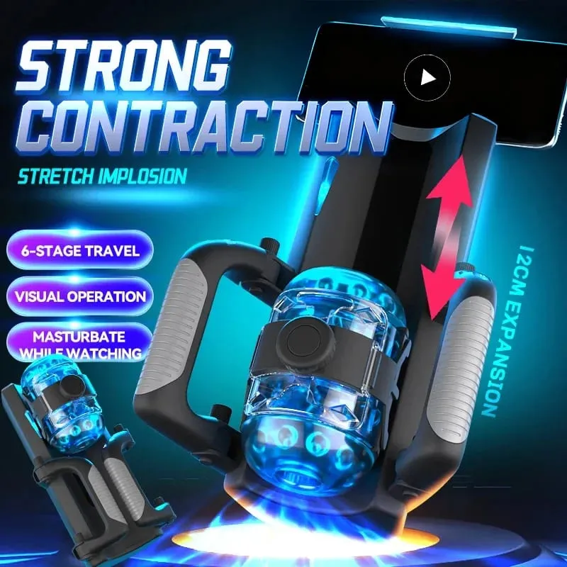 Thrusting High Speed Male Masturbator Machine Automatic Telescopic Masturbation Cup Handsfree Sex Toys for Male Masturbator — image 4