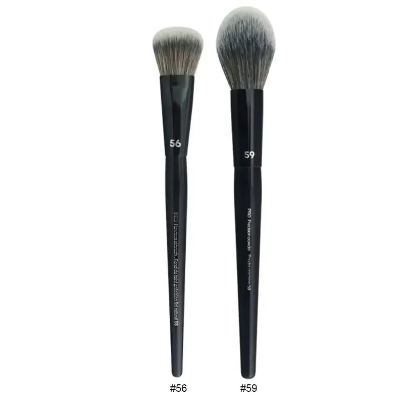 2pcs/set Pro Black Makeup Brushes Synthetic hair Powder Eye Shadow Smudge Highlight Foundation Airbrush Diffuser Make Up Brush — image 4