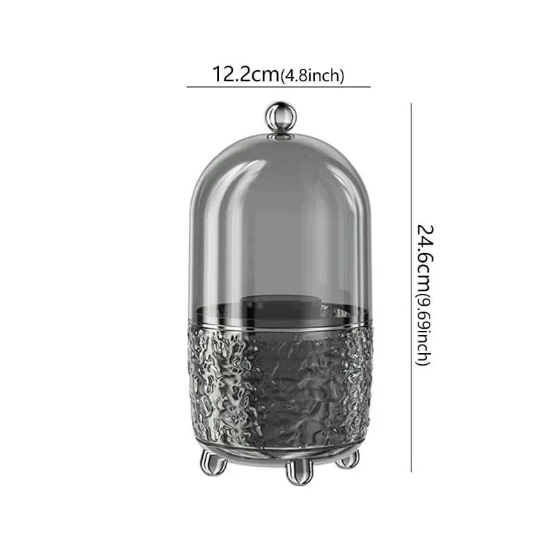 360° drehbarer Make-up-Pinselhalter, tragbarer Desktop-Kosmetik-Organizer, staubdicht, mit Abdeckung, Lippenstift, Parfüm, Unordnung — image 10