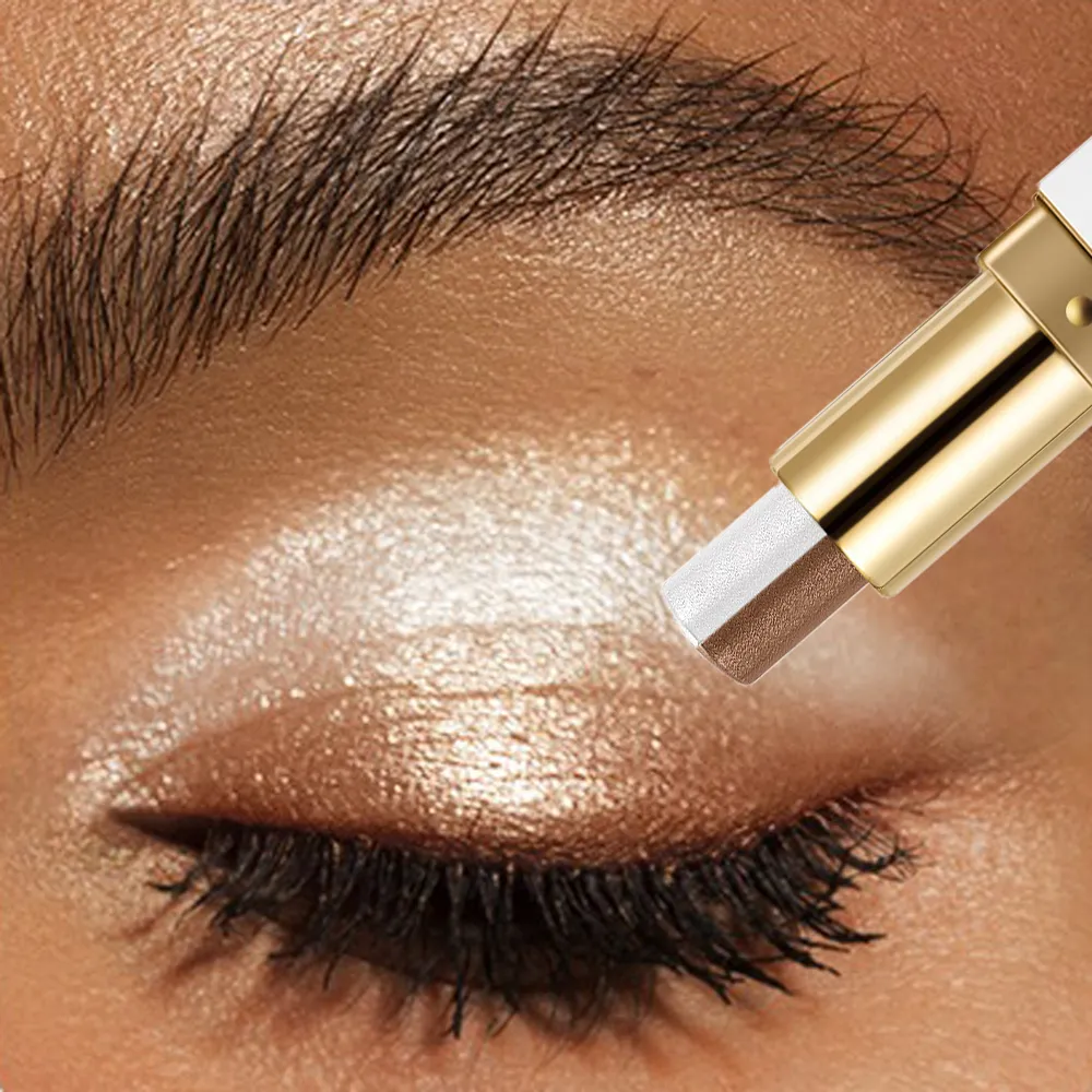 צבע כפול צללית סטיק גליטר Highlight Shadow Stick איפור עיניים עמיד למים שימר מתכתי איפור צללית — image 4