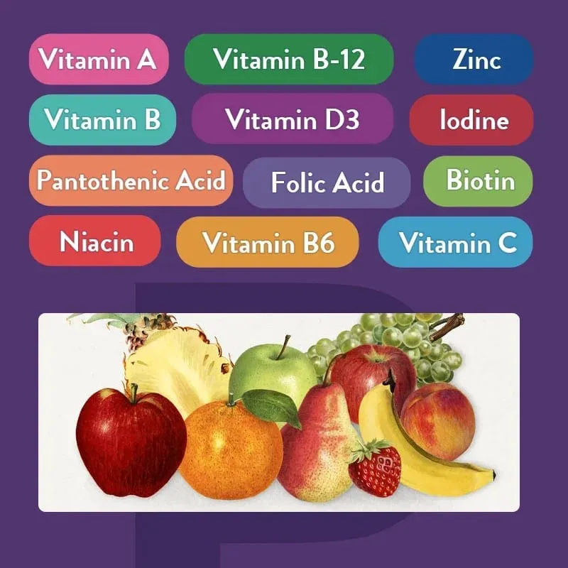 Multivitamin Gummies - Meningkatkan Tahap Tenaga Sokongan Imun Antioksidan - dengan Vitamin dan Mineral — image 5