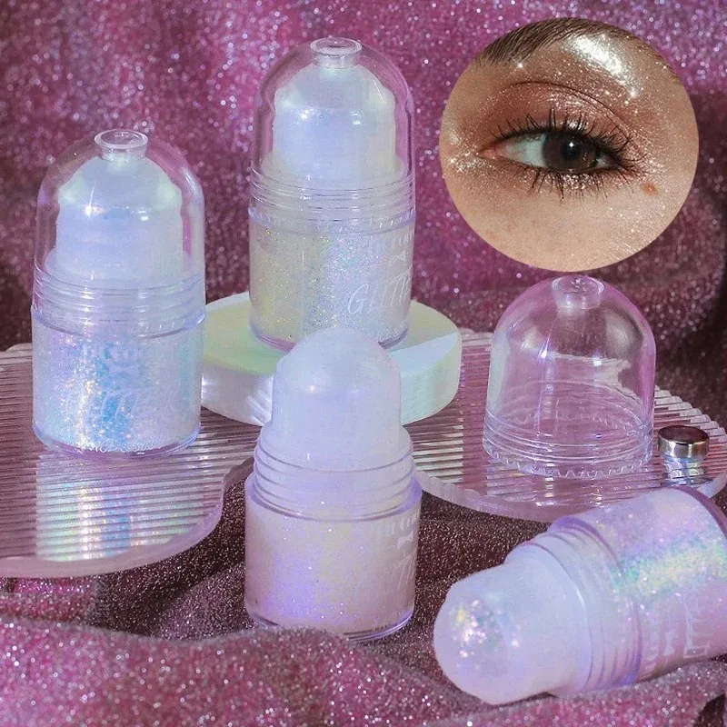Sparkling Sequins Glitter GEL Face Body Eye ภาพวาด Shine Liquid สีขาว Silvery Pearl GLOSS Eye Brighten STAGE แต่งหน้าตกแต่ง — image 4