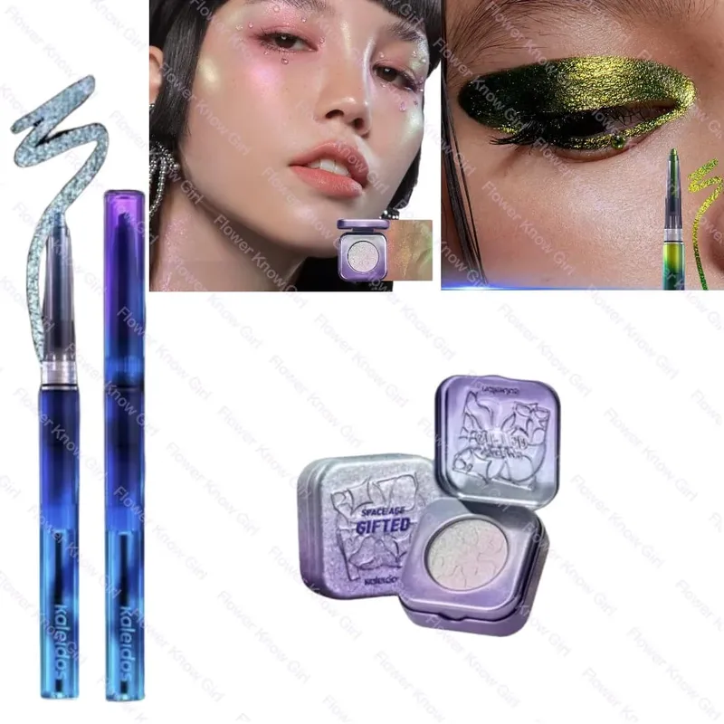 Kaleidos Chameleon Face Eye แต่งหน้าชุดเจลอายไลเนอร์ดินสอ Chameleon อายแชโดว์ Highlighter Chrome Glitter Diamond Powder — image 13