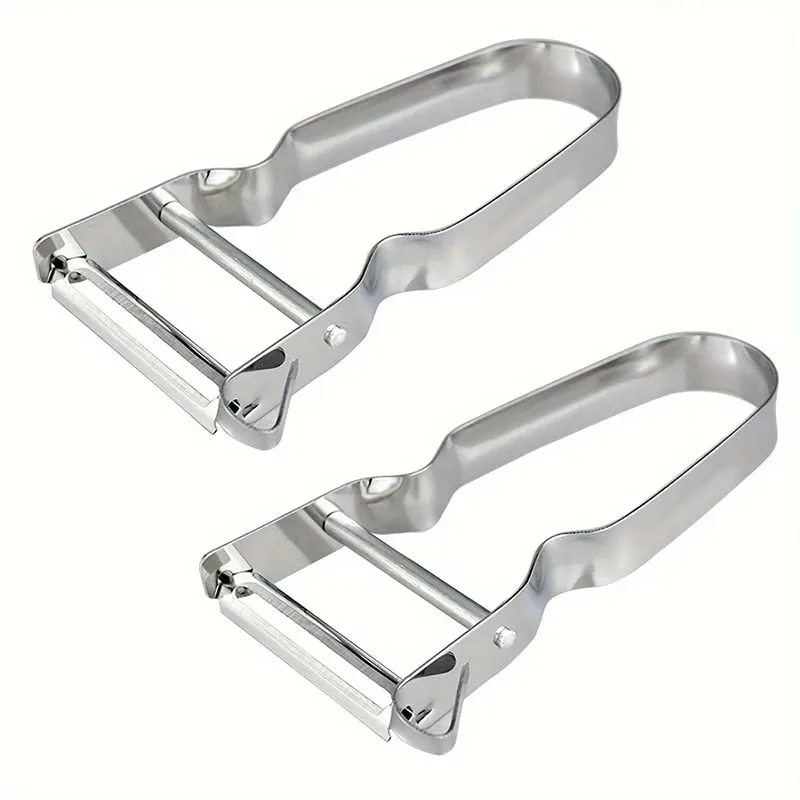 1 ชิ้นสแตนเลสสตีล Peeler ผักผลไม้ Peeler เครื่องตัดมันฝรั่งแครอท Peeler หลายฟังก์ชั่นอุปกรณ์ครัว