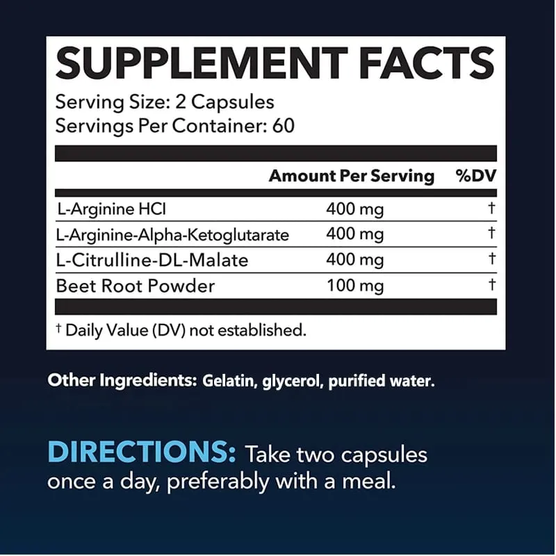 Supplément Daitea L-Arginine - Pour la force énergétique et le soutien de l'endurance pendant l'exercice | Masse musculaire sans OGM — image 6