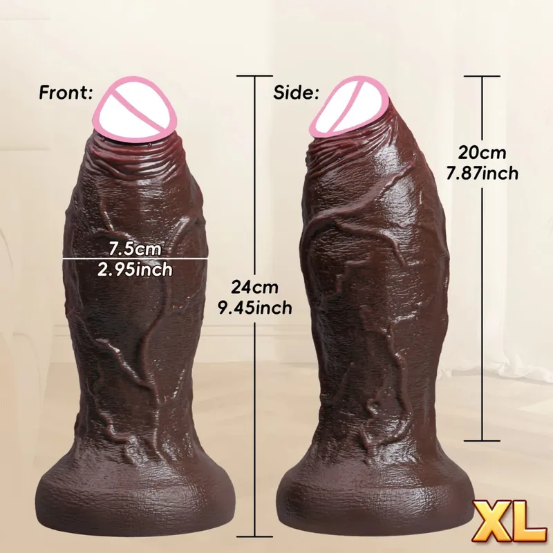 XXL ขนาดใหญ่ที่ใหญ่กว่าสมจริง Dildos ซิลิโคนหนา Anal Dildo Expander หนาอวัยวะเพศชายของเล่นสำหรับผู้ใหญ่ Masturbation Butt Plug 18 + — image 9
