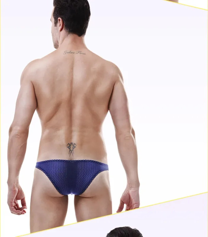 2PCS Slip stretti trasparenti in seta di ghiaccio, slip piccoli da uomo, occhi a rete, pantaloni giovanili traspiranti — image 15