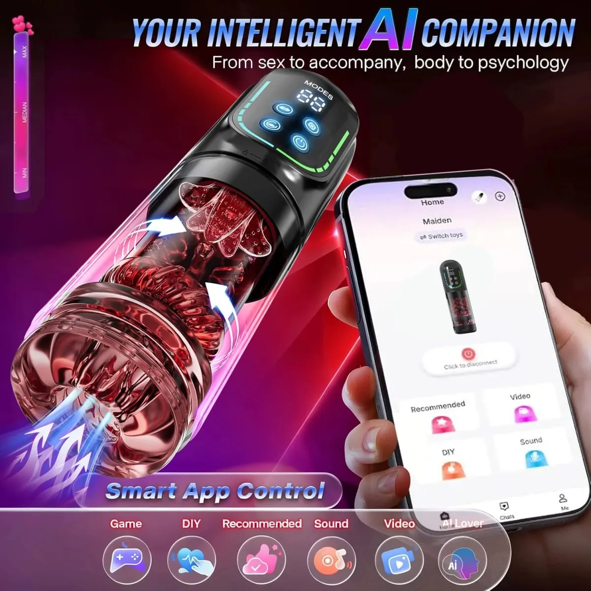 Melancap Lelaki Automatik Teleskopik Putaran Faraj Alat Melancap Mainan Seks untuk Lelaki Barangan untuk Dewasa Omboh Mastubator — image 5