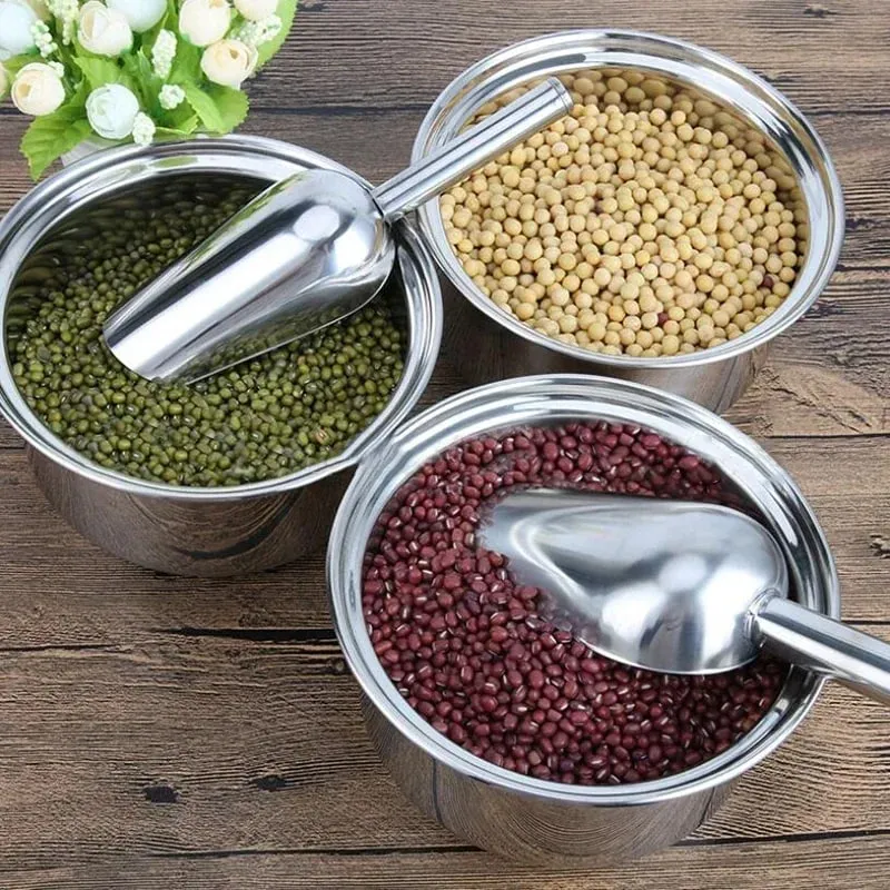 Keluli Tahan Karat Ais Kiub Scoop Bar Bufet Dapur Pesta Rempah Gula-gula Tepung Kacang Sudu Sudu Barang Kering Sudut Aksesori Dapur — image 4