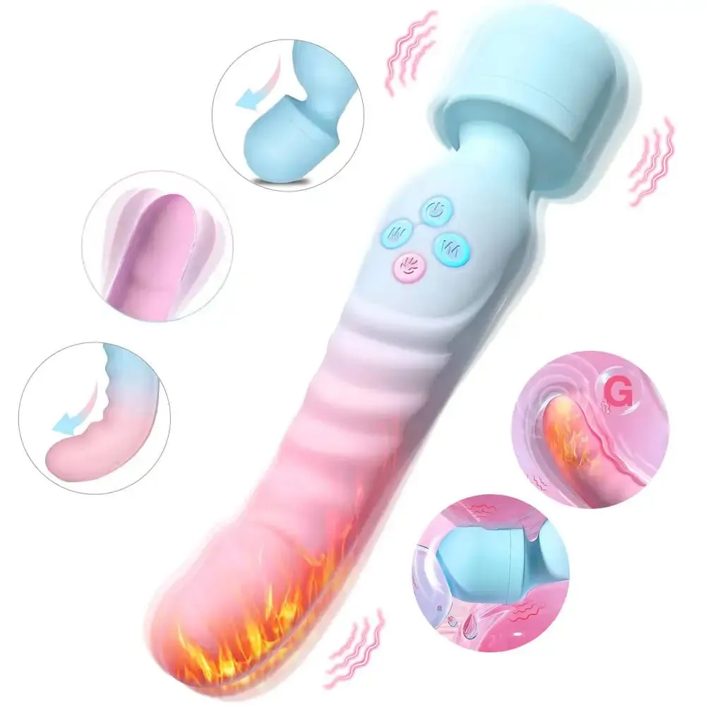 3 DALAM 1Mod Dildo Vibrator Mesin AV Magic love Wand Kelentit G Spot Stimulator Faraj Wanita Tukang Urut Wanita Dewasa Mainan Seks 18 — image 1