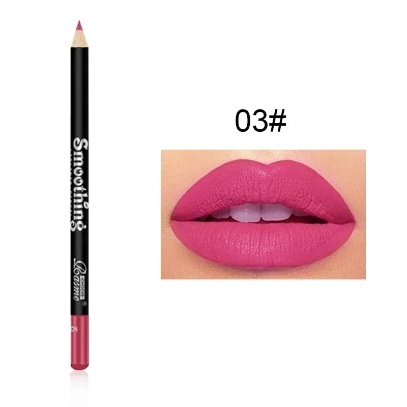 12 Color Matte Lipliner Pencil Long-Lasting Waterproof Plumping Stain Lipstick Natural Brown Lip Liner Professional Makeup — image 15