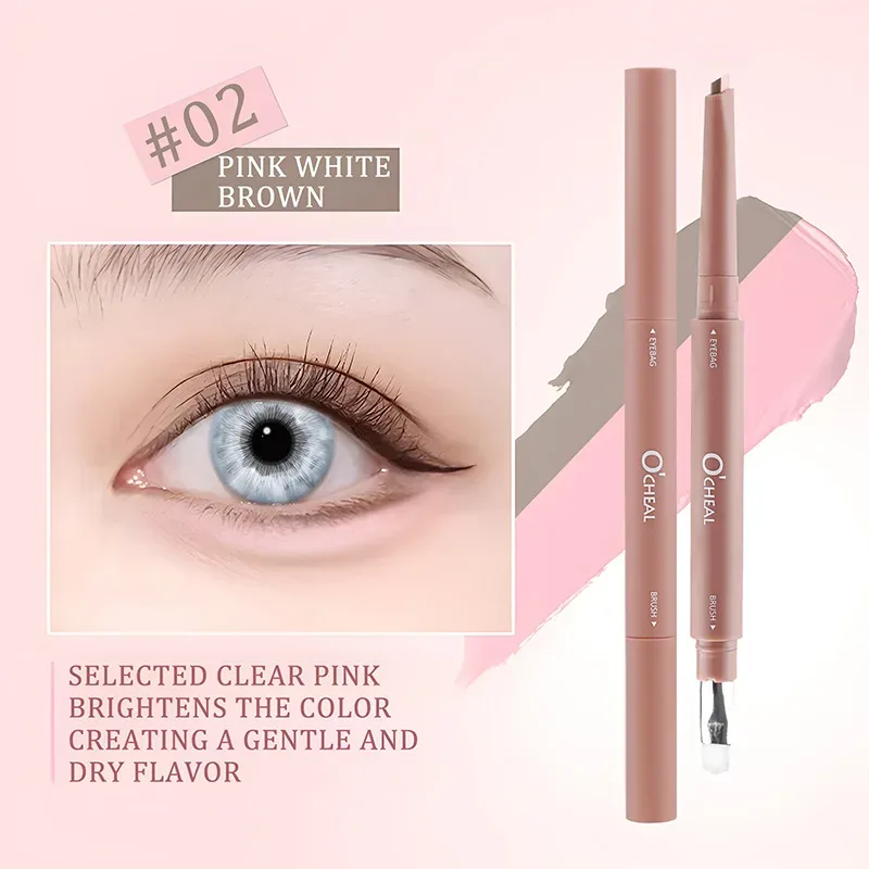 Double-Ended Liggende Zijderups Pen Natuurlijke Matte Shimmer Markeerstift Stick Langdurige Oog Bleekmiddel Voor Grotere Ogen Make-Up — image 8