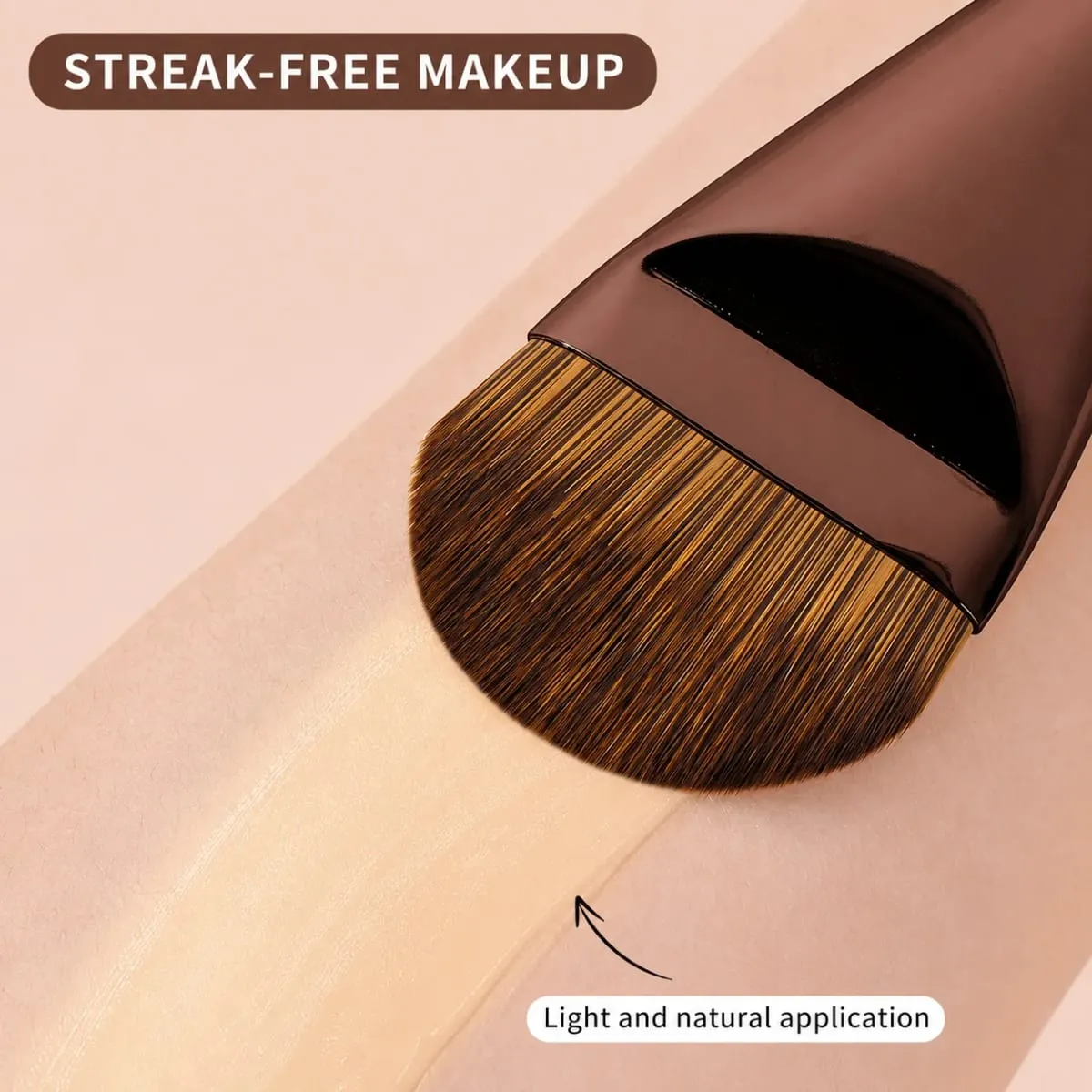 Set di pennelli per trucco da 6 pezzi Set di pennelli per fondotinta liquido professionale Pennello per fondotinta Pennello per fondotinta Pennello per fard Pennello in polvere sciolto Bru — image 6