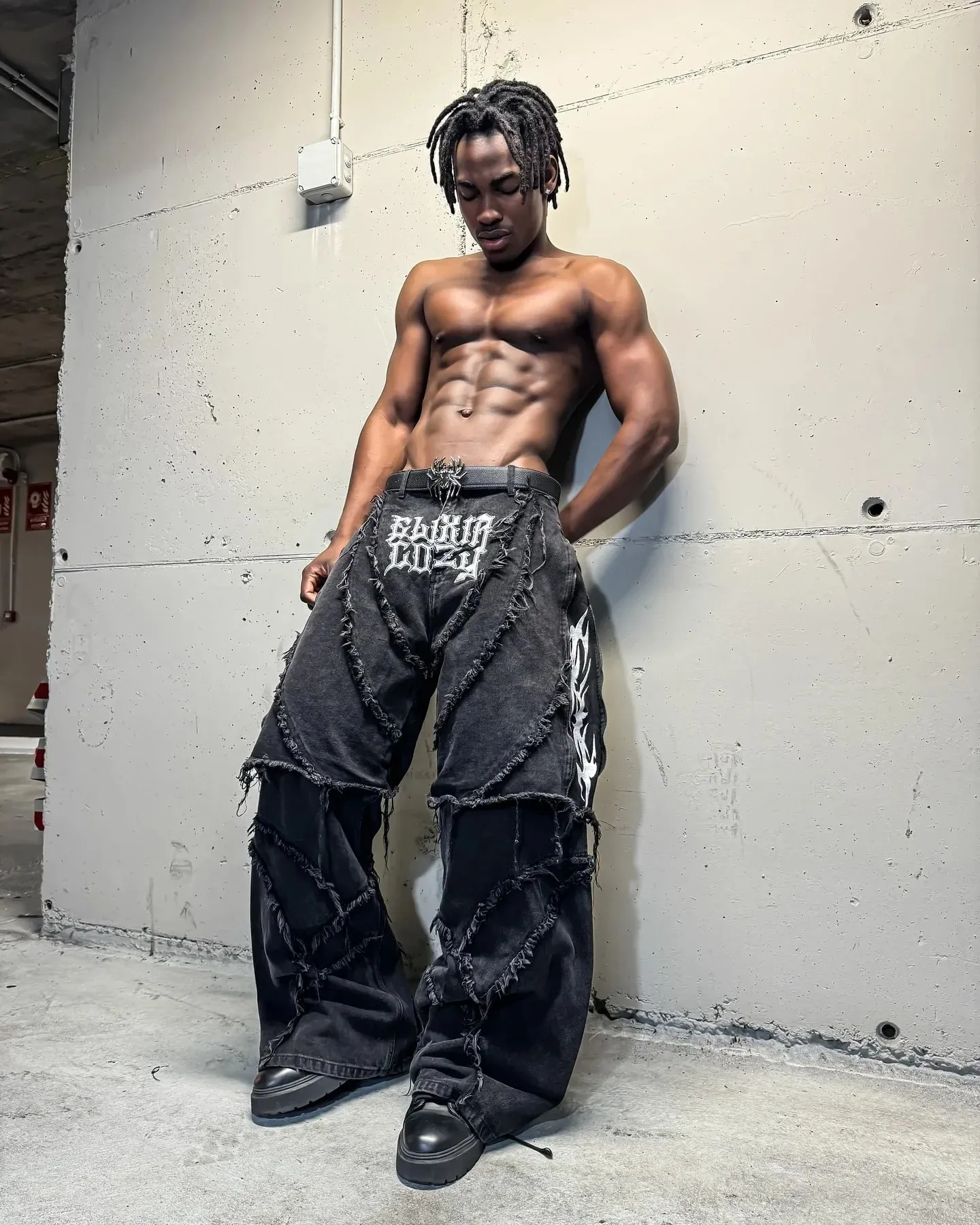 Elixir X נעים להסרה ג'ינס רטרו פאנק Streetwear Ziipper מכנסיים ג'ינס פסים פסים מכנסיים ג'ינס שחורים באגי היפ הופ שחבור ג'ינס — image 8