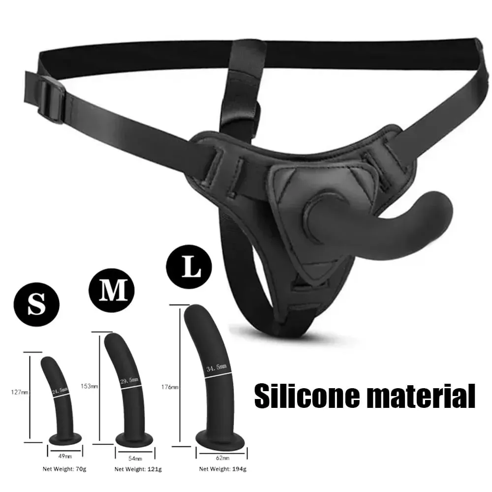 Verstellbares Silikon-Umschnalldildo-Geschirr-Set, S, M, L, Größen, realistische Penishöschen für Frauen, lesbische Paare, G-Punkt, Anal, Vaginal — image 2