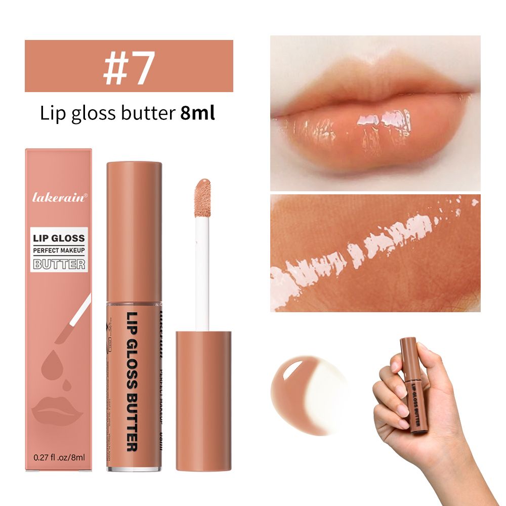 8ml Butter Non-stick Cup Gloss Lip Gloss Moisturizing Mirror Lip Gloss Holdbar farve Lip glaze Dye Lip Liquid Makeup For Damer — image 12