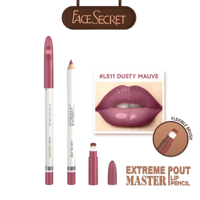 Pena Lip Liner Matte 15 Warna Dengan Kuas Pensil Matte Beludru Tahan Air Tahan Lama - Kit Rias Bibir Aplikasi Halus