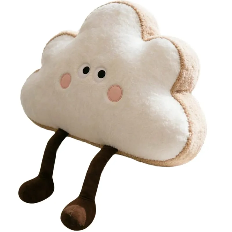 35 ~ 65 ซม.Toast Cloud หมอน Plush Kawaii Humanoid ตกแต่ง Plushie เก้าอี้โซฟากลับสนับสนุนเบาะของขวัญ