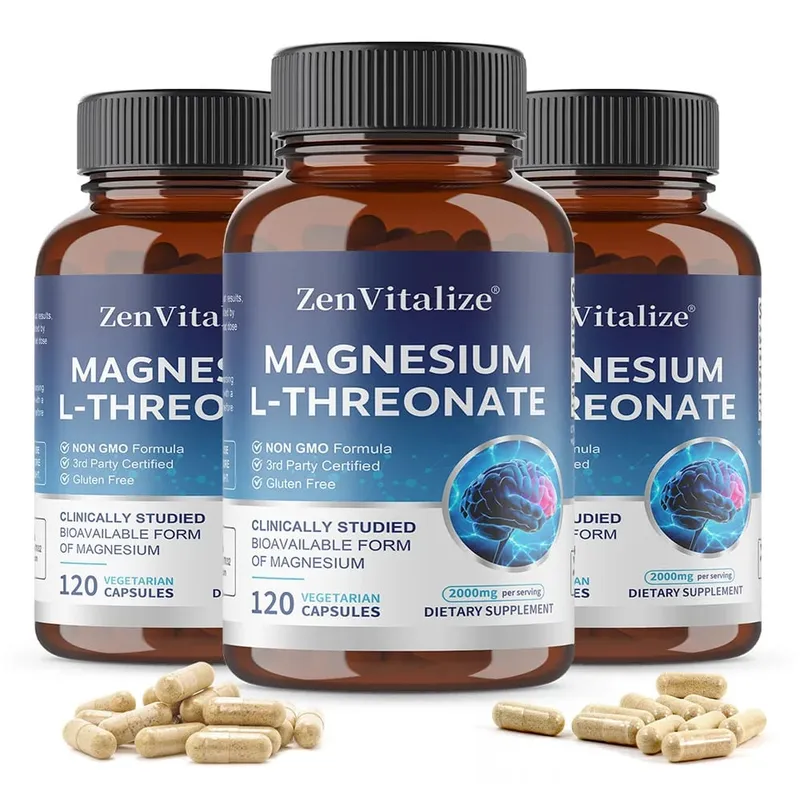 Magnesium L-Threonate - 2000 Mg Supports Memory Focus and Brain Function Supports Quality of Sleep 120 Capsules — image 8