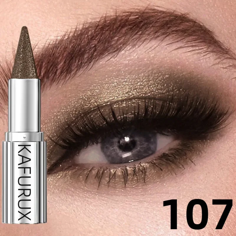 12 Colors Metallic White Black Purple Eyeshadow Pencil Glitter 1pc Liner Pen Highligter Long Lasting Blue Cream Eye Shadow — image 11