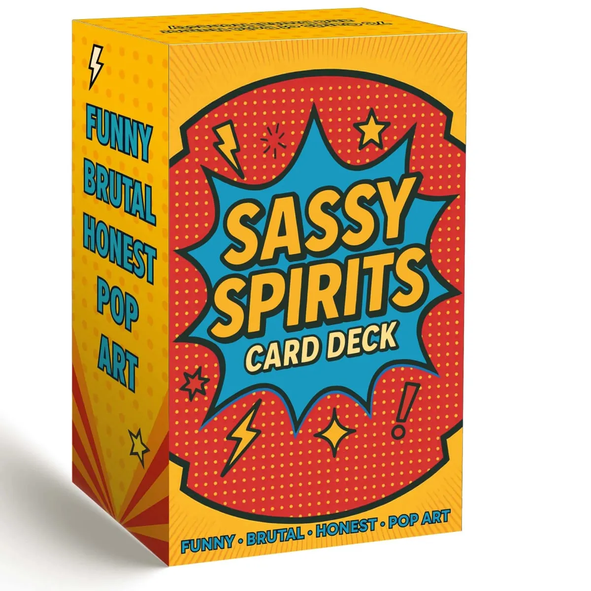 Balíček 78 karet Sassy Spirits Balíček karet Oracle, humorné věštecké karty obsahuje vtipný upřímný trendový umělecký komiksový styl