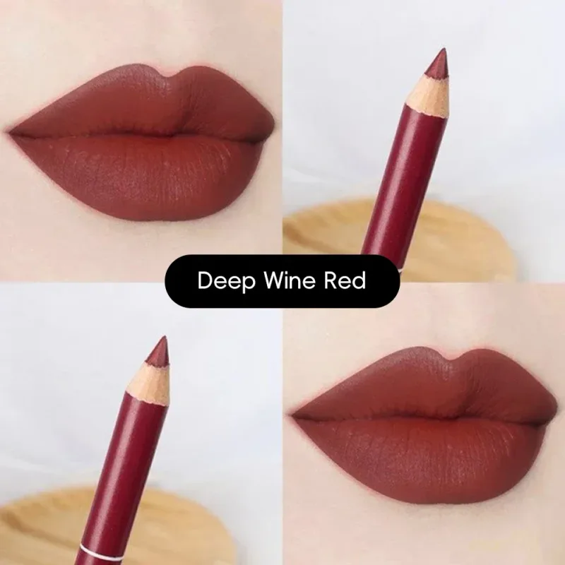 Waterproof Lip Liner Matte Nuede Red Long Lasting Makeup Pens Non-stick Cup Lipstick Women Party Makeup Lip Cosmetics — image 16
