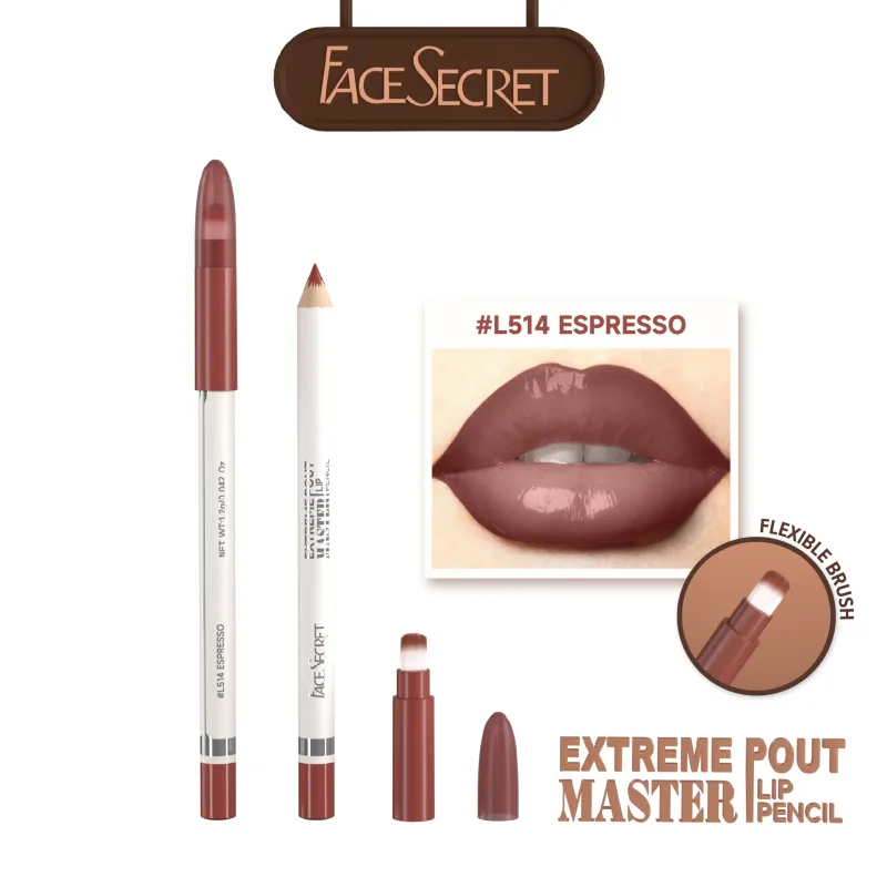 Pena Lip Liner Matte 15 Warna Dengan Kuas Pensil Matte Beludru Tahan Air Tahan Lama - Kit Rias Bibir Aplikasi Halus