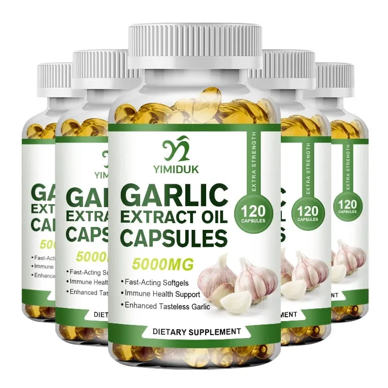 Capsules d'extrait d'huile d'ail biologique, améliore l'immunité, améliore la fonction cardiovasculaire, augmente le niveau de glutathion, détox cellulaire — image 12
