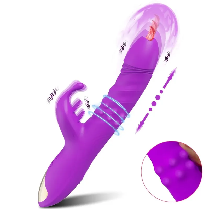 Giocattolo del sesso per le donne, vibratore del coniglio spinto per le donne, vibratore Dlido della vagina, stimolatore del clitoride del punto G, masturbazione femminile — image 17