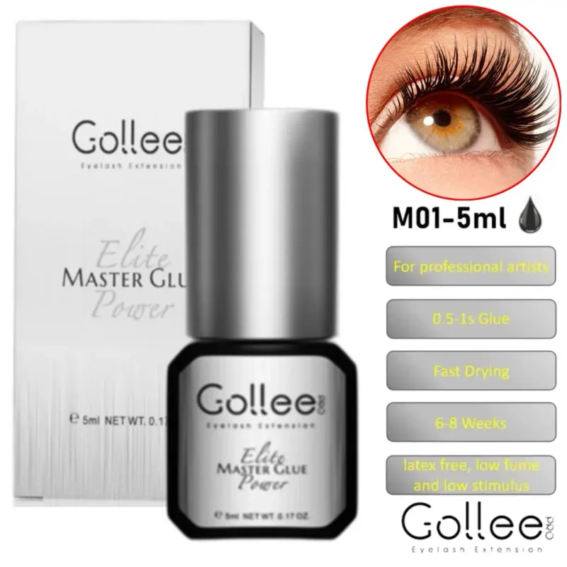 Gollee สำหรับ Master of Eyelash Grafting 0.5s แห้งเร็วการเก็บรักษา 6-8 สัปดาห์ Eyelash Extension กาวกันน้ำ Max Bonding — image 9