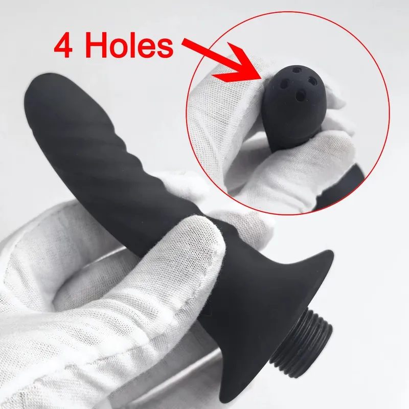 1 Pz Silicone butt flush plug-in doccia clistere dilatatori anali detergente per WC adulti giocattoli del sesso BDSM Bondage benessere sessuale