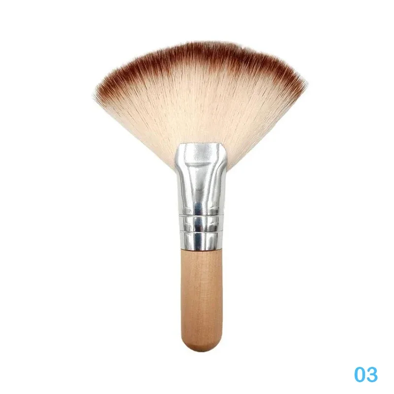 Mini ventaglio pennelli per trucco viso cipria fondotinta fard pennello correttore strumenti cosmetici pennelli a ventaglio in fibra sintetica — image 7