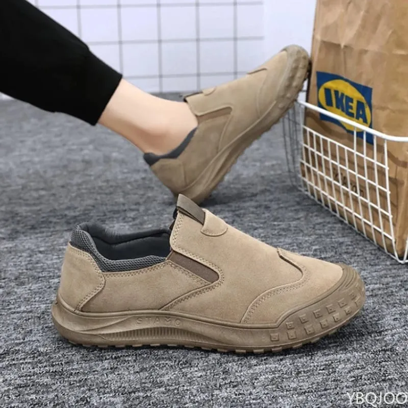 Grande taille printemps automne nouvelles chaussures pour hommes respirantes légères et décontractées en plein air antidérapantes et résistantes à l'usure chaussures de travail pour hommes — image 1
