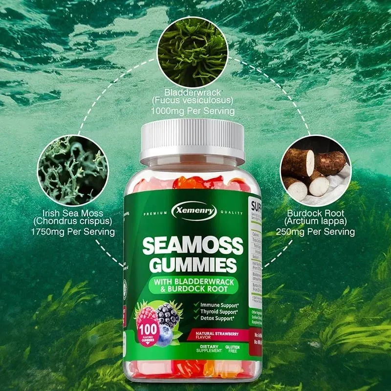 SEA MOSS Gummies - Supports Thyroid Skin Joint Health Gut Cleansing Antioxidant — image 4