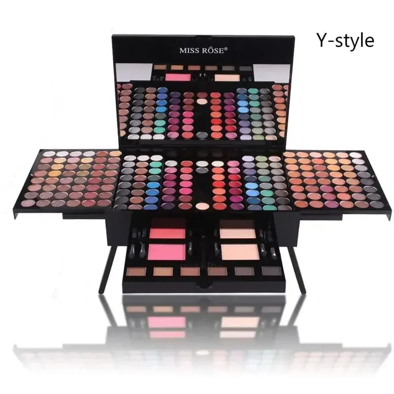 180 Warna Palet Solek Set Hadiah Kotak Blush Lip Stick Kit Kosmetik Tahan Lama Primer Set Solek Bercahaya — image 8